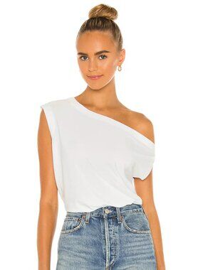 Norma Kamali x REVOLVE Drop Shoulder Top in White